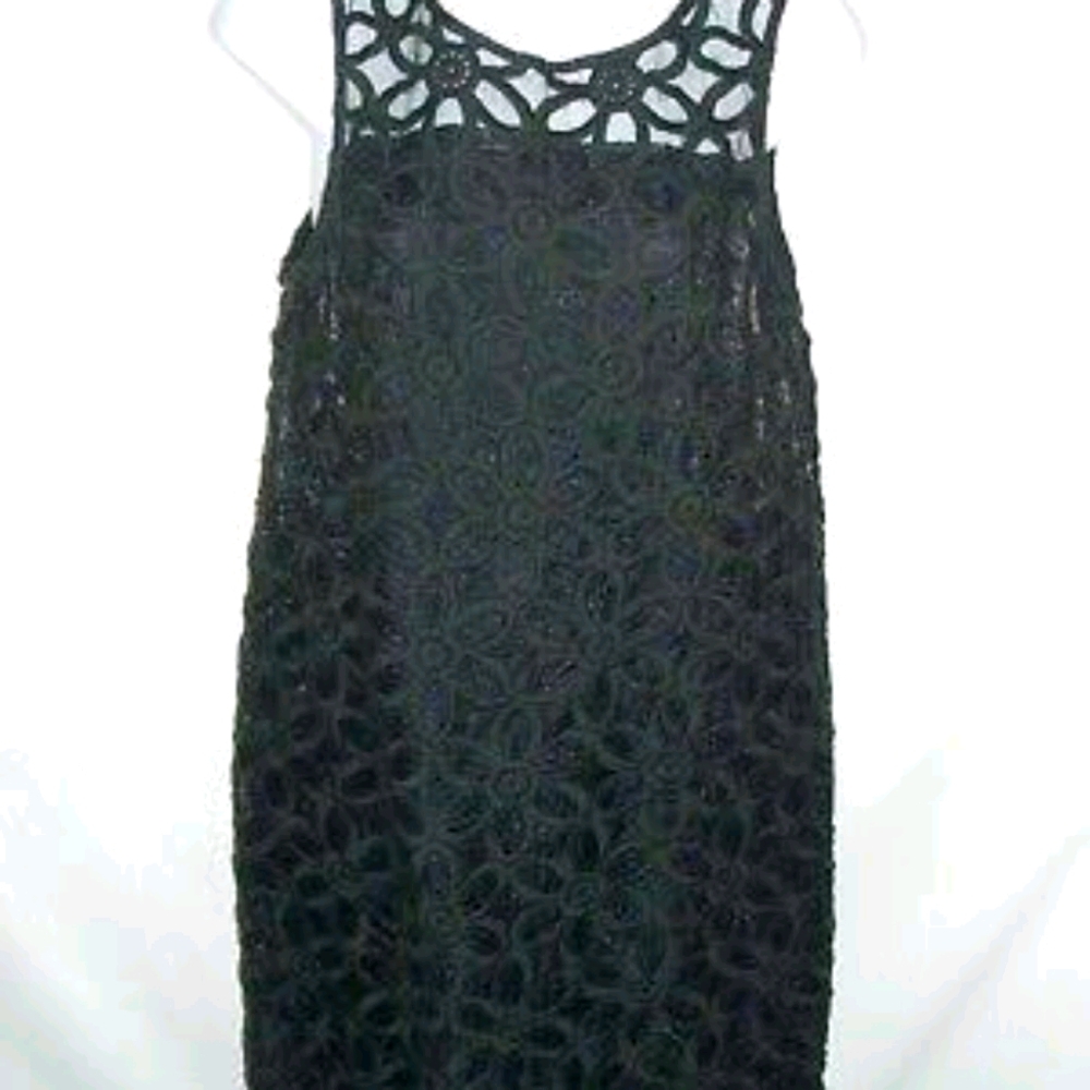 Mud Pie black floral dress